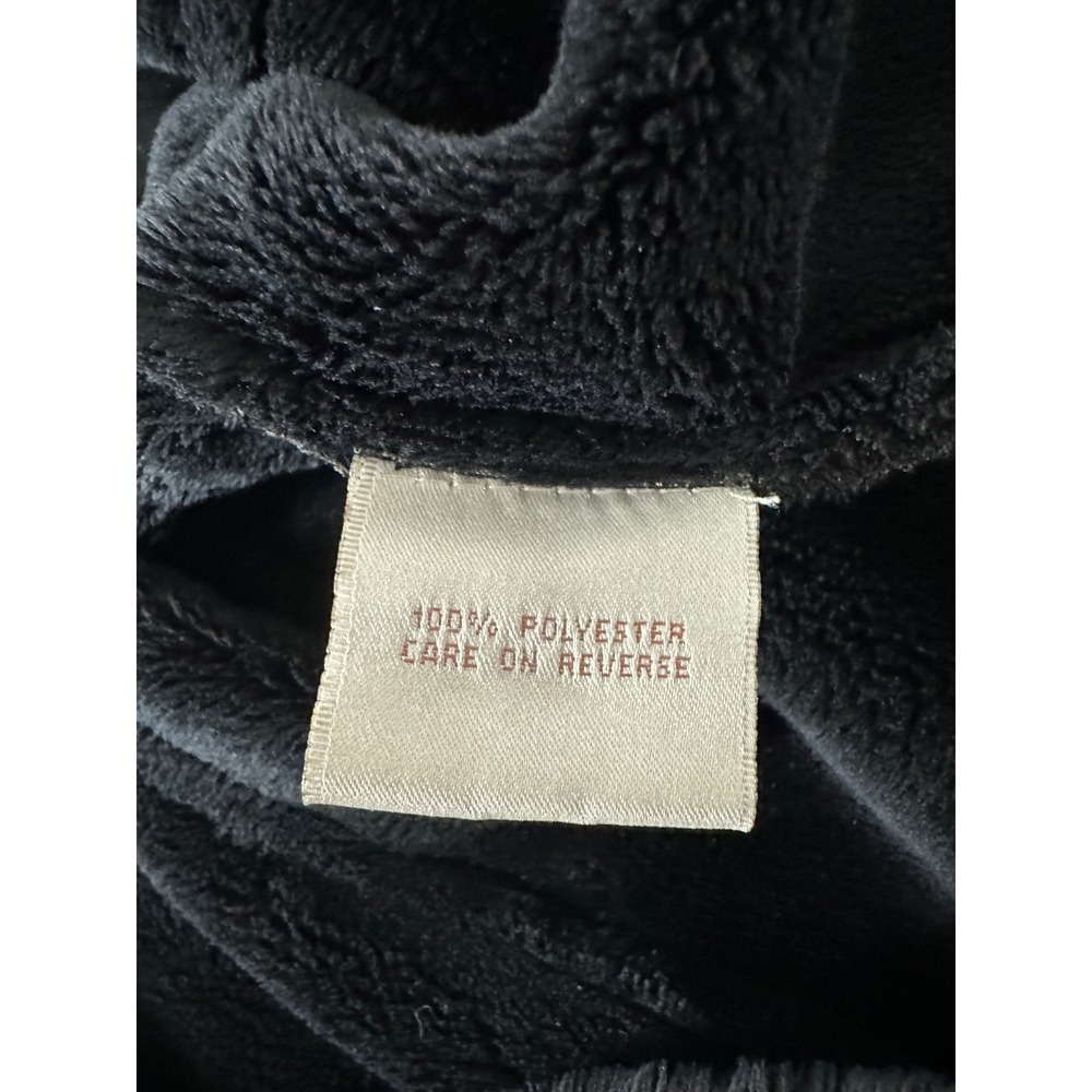 Calispia Womens XL Black Faux Suede Faux Fur Lined Button Front Jacket Coat - Picture 6 of 10